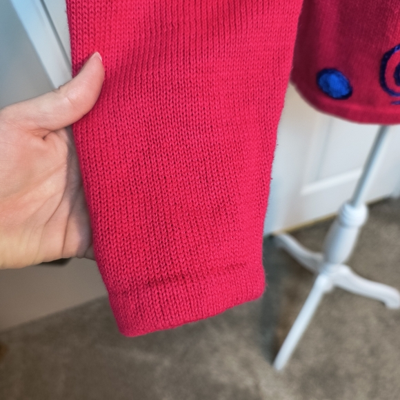 Vintage VICTORIA HARBOUR Geometric Rainbow Cardigan Sweater Women Sz M - Picture 5 of 11